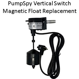 PumpSpy VS-100 Vertical Magnetic Float Switch 10 foot Cord, For up to 1/2 HP sump pump 